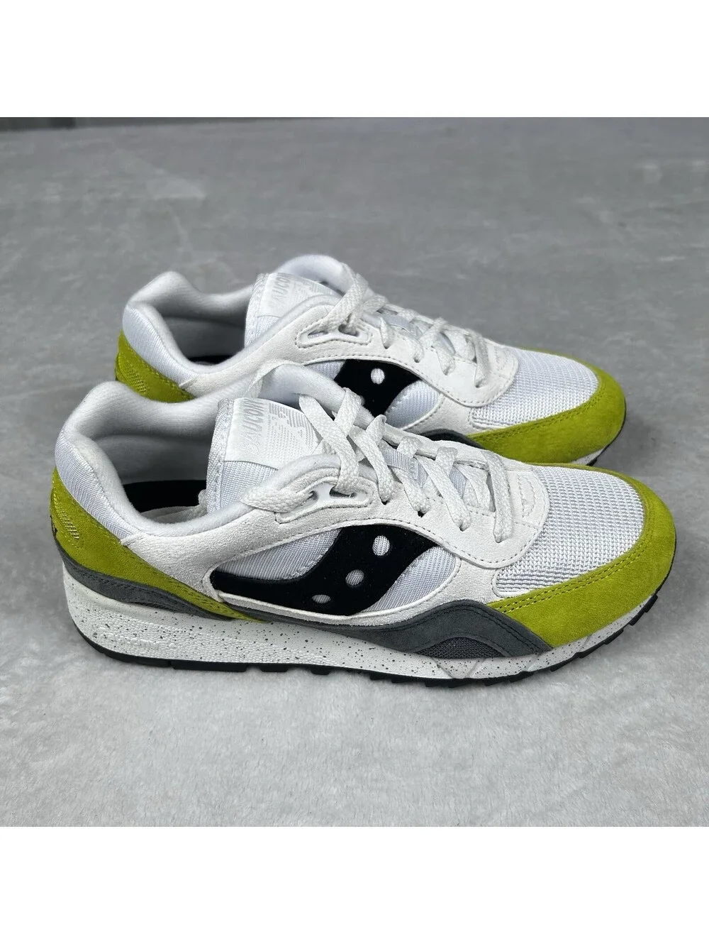 Saucony Shadow 6000 Shoes Men's 8.5 Women's 10 White Gray Performance Sneakers